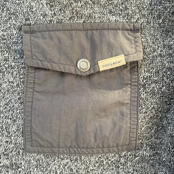 Woolrich 1/4 Zip-style Sweater with Snap Closures - L (Gray Heather) - Picture 4 of 4